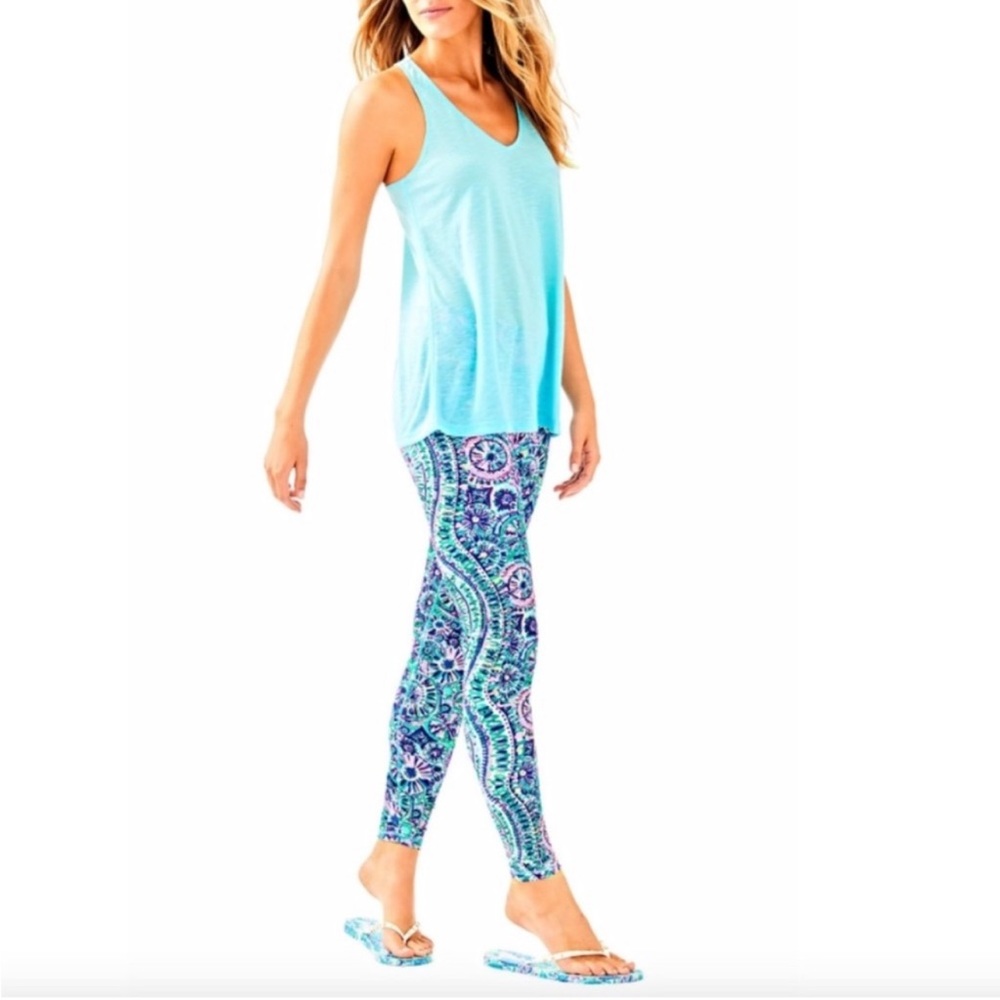Lilly Pulitzer Luxletic Weekender Leggings EUC In The Swim Engineered Size XS